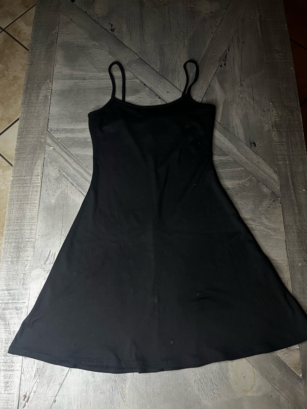 Women's Black Spaghetti-Strap Midi Dress